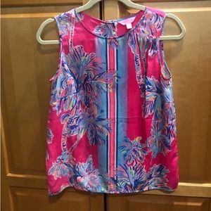 Lilly Pulitzer Pink Colorful Top Size Small